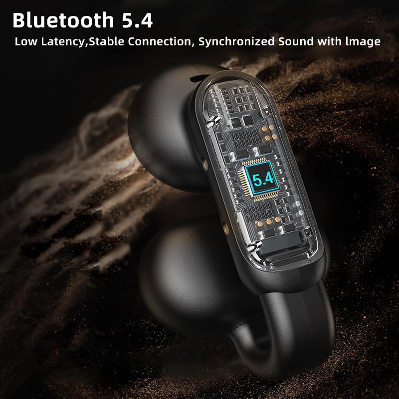 Clip-on headphones with ENC noise-canceling microphone