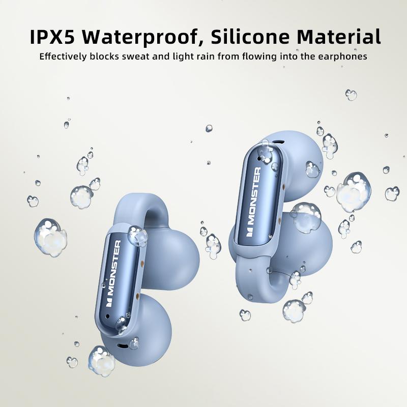 Clip-on headphones with ENC noise-canceling microphone