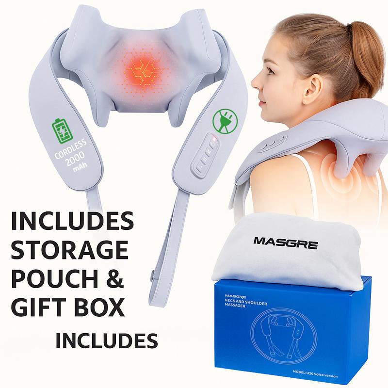 MASGRE Electric Massage Pillow for Neck & Back