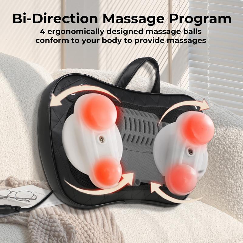 Heated Shiatsu Massage Pillow for Home & Office