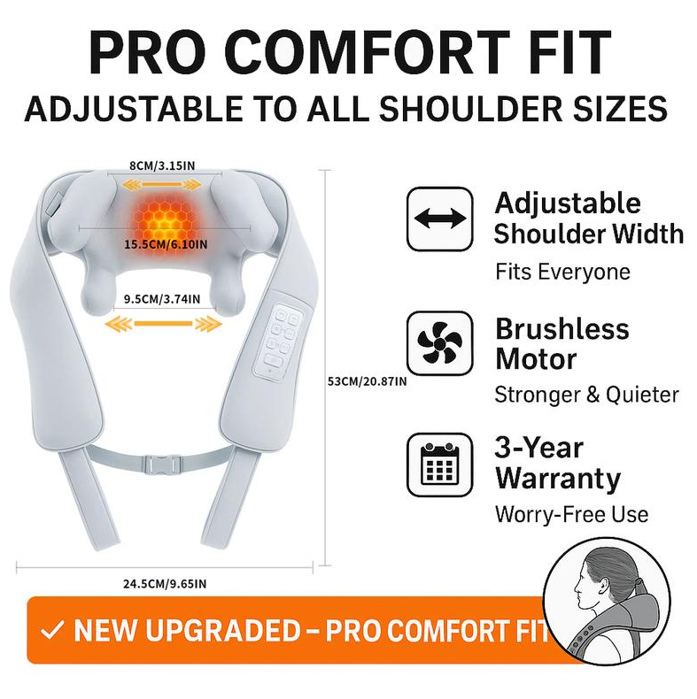 MASGRE Electric Massage Pillow for Neck & Back